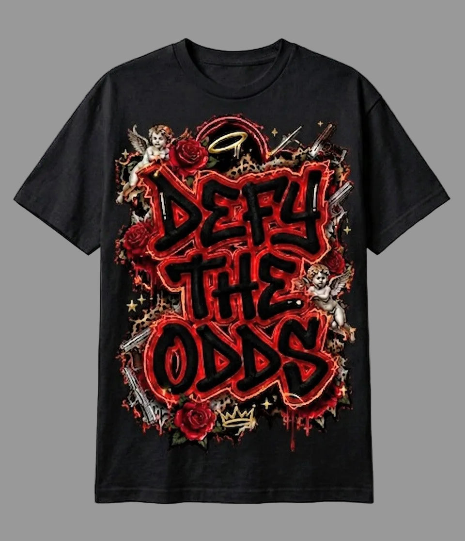 Velourz Black Defy the Odds T-shirt