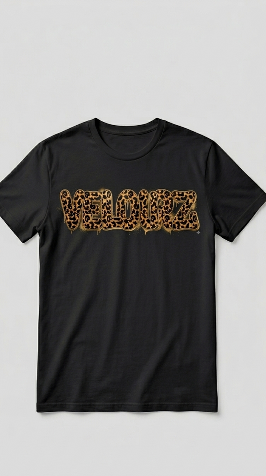 Velourz Cheetah Black