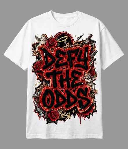 Velourz White Defy the Odds T-shirt